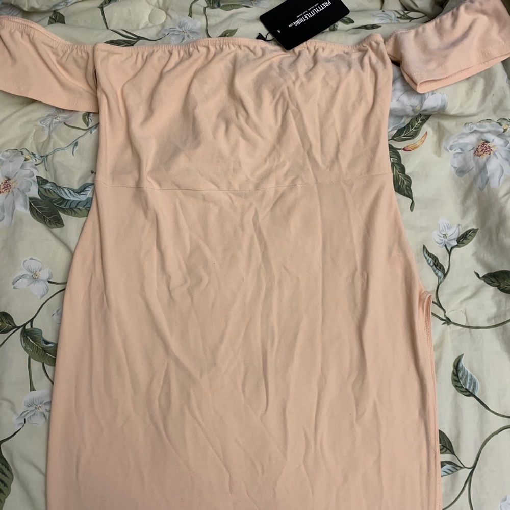 Off the Shoulder Blush Dress